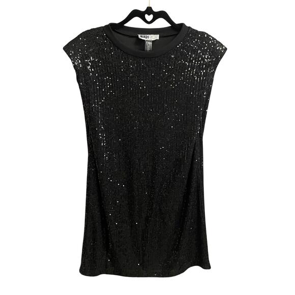 Beach Riot Mirabel Sequin Mini Dress in Black Midnight Sparkle Womens Size Small - Picture 2 of 6
